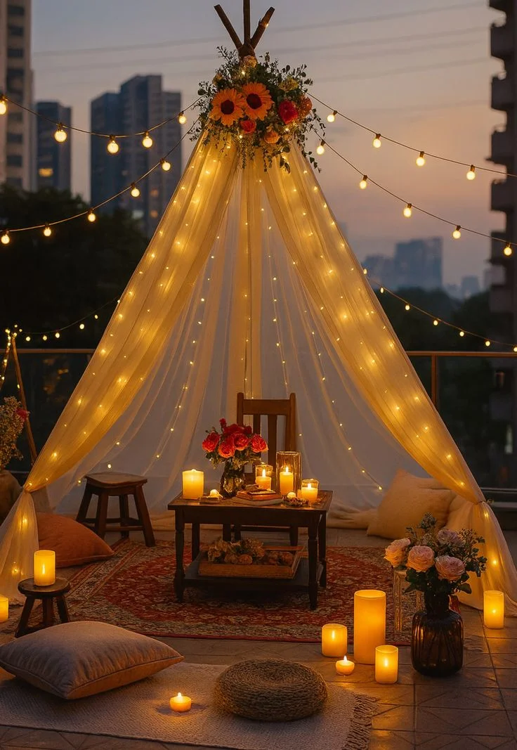 Romantic Candlelight Room Decor