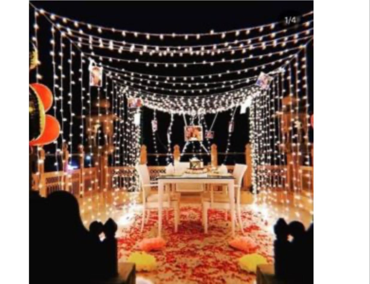 Ceiling Balloon & Ribbon Canopy Decor